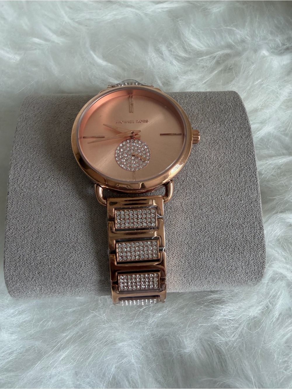 Michael Kors Rose Gold Crystal Accent Women's Watch